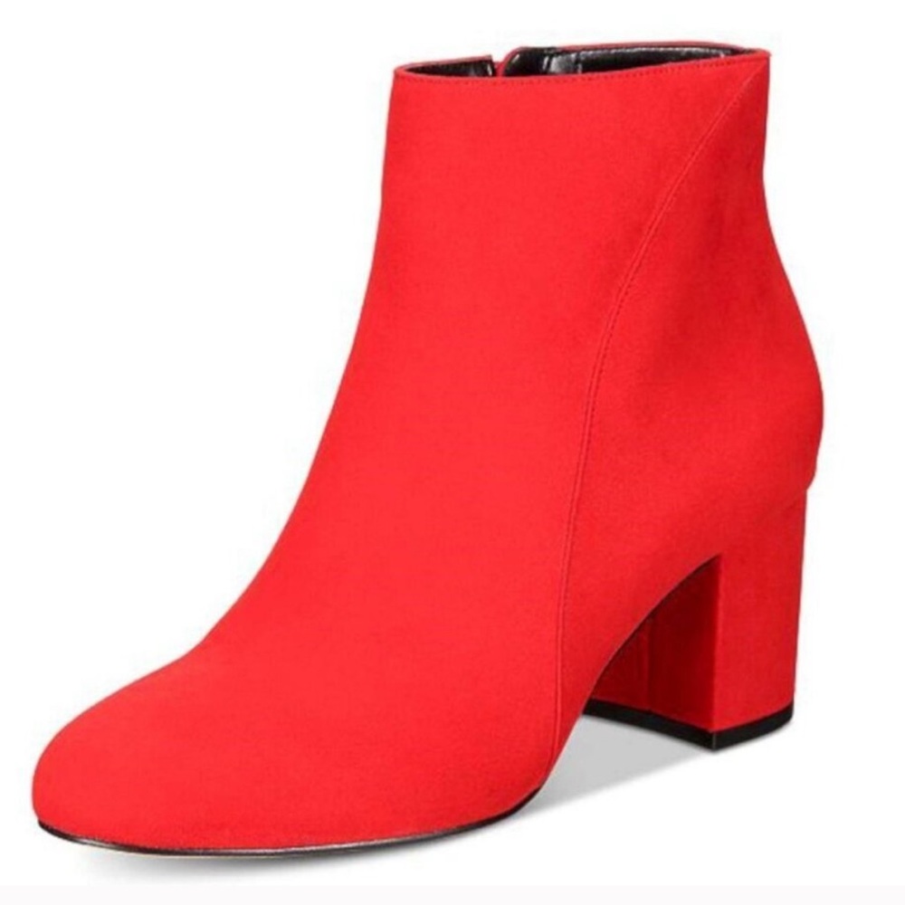 INC Red Suede Ankle Boots